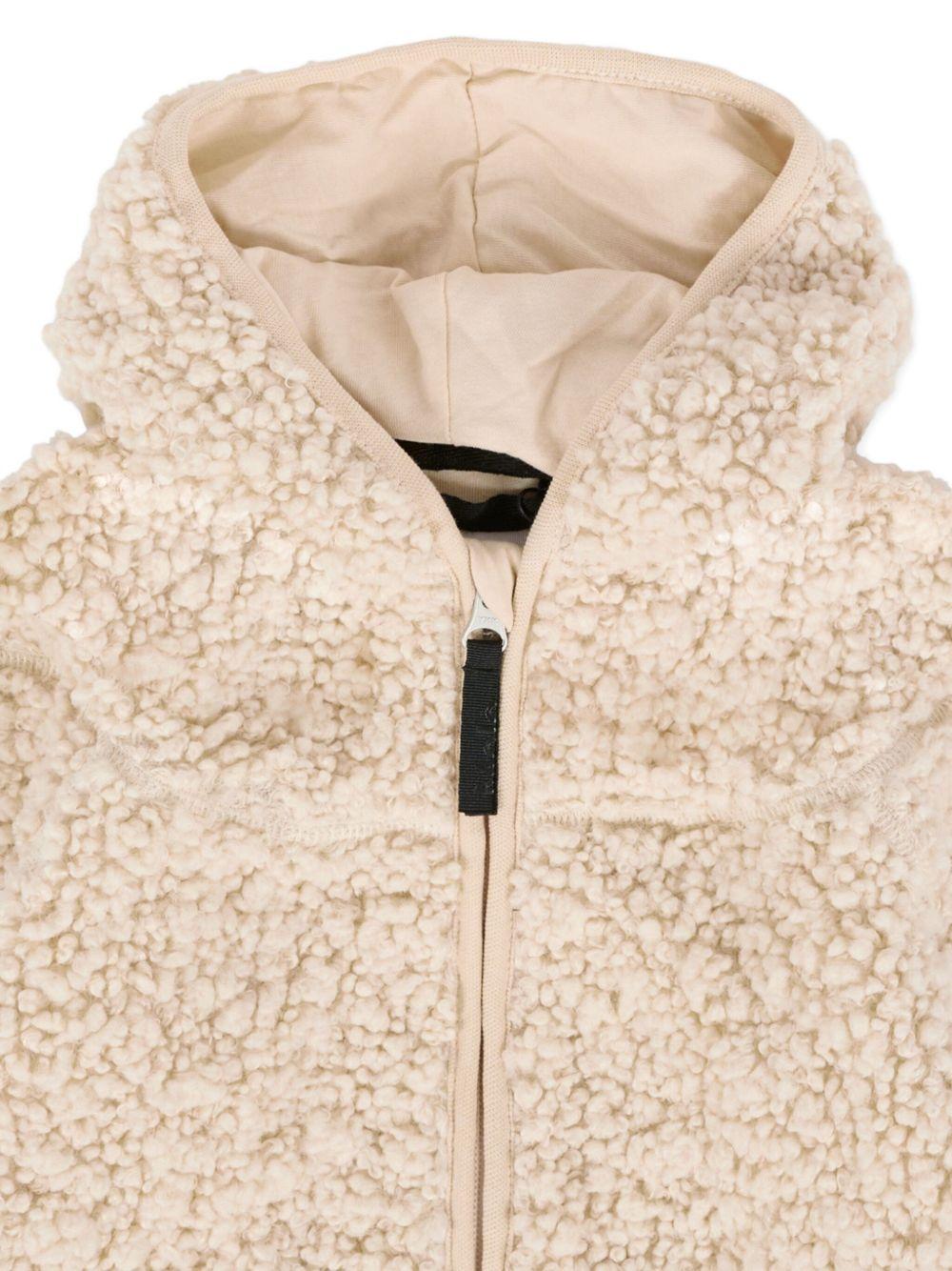 Giubbino per neonati Molo beige con texture Teddy Bear 5W25L205 5553 MOLO 