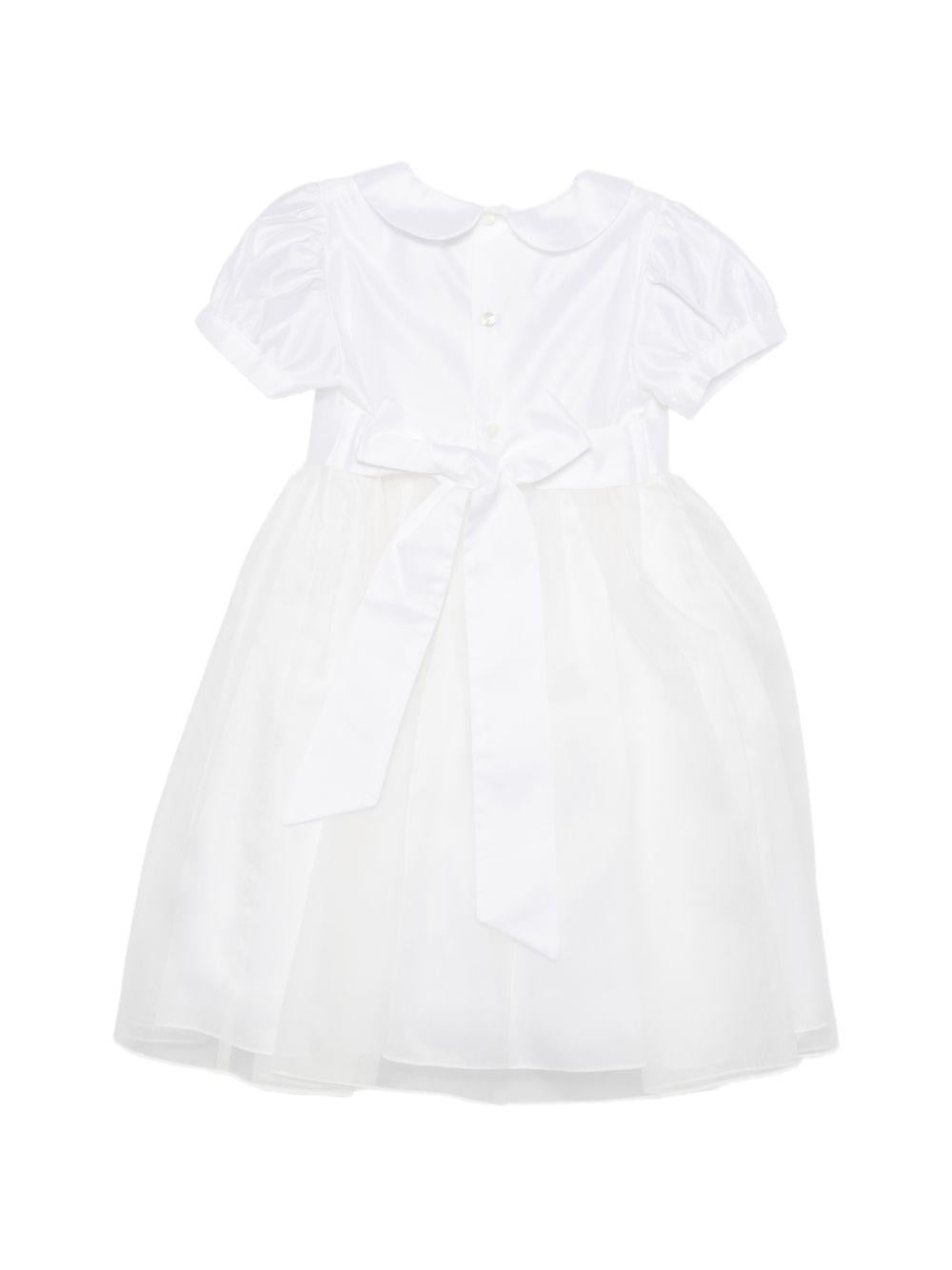 Abito per bambina Mariella Ferrari bianco con inserti in tulle ATI9 074 MARIELLA FERRARI 