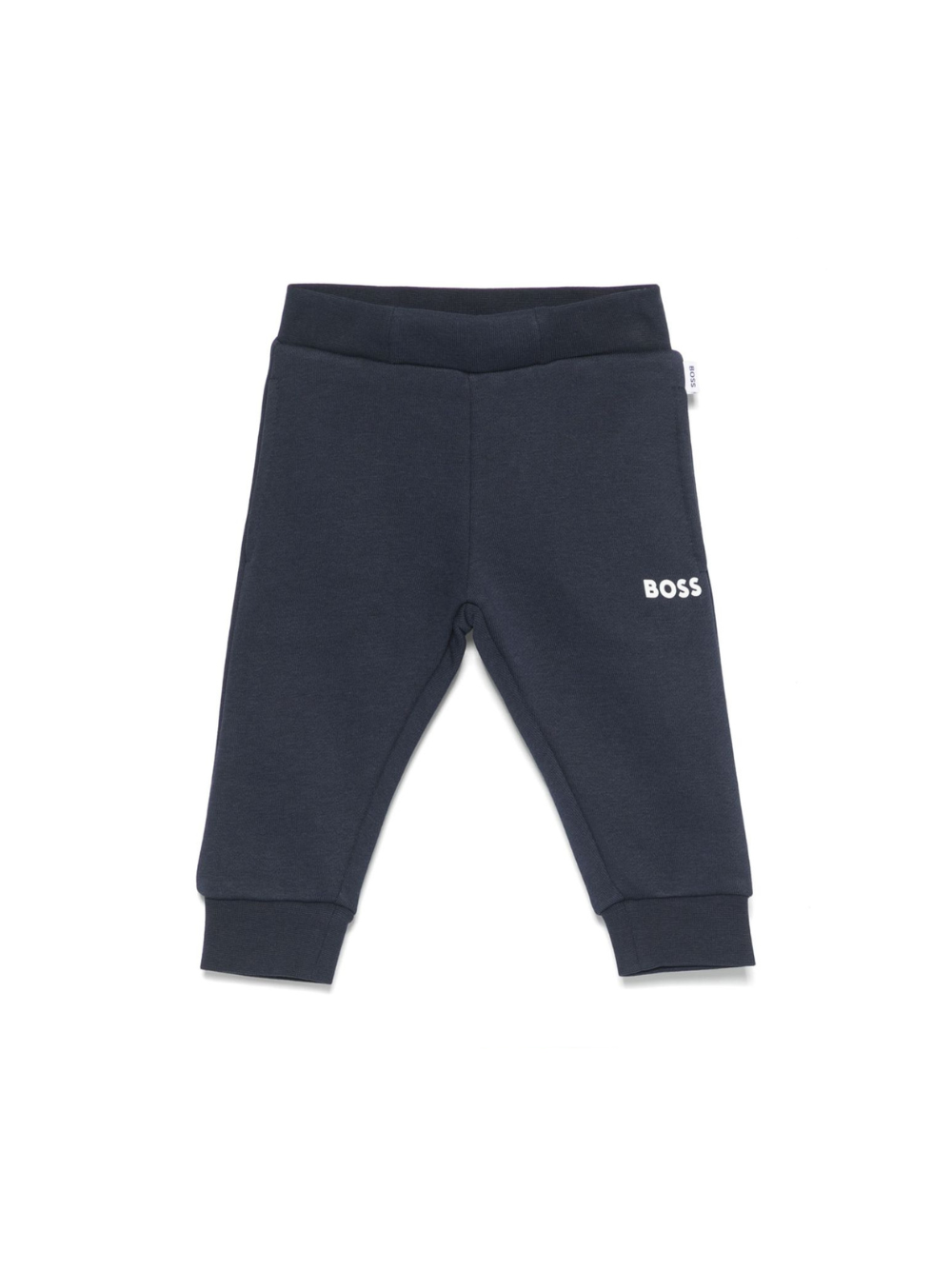 Pantaloni sportivi con stampa per neonato BOSS Kidswear blu con orli a coste J52072 849 BOSS KIDS 