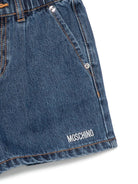Shorts per bambina Moschino Kids denim con logo ricamato HDQ024L0E35 41104 MOSCHINO KIDS 