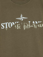T-shirt con stampa per bambino Stone Island Junior verde K1S162100010S0150 V0054 STONE ISLAND KIDS 