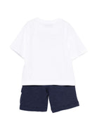 Set t-shirt e shorts per bambino Moschino Kids multicolore con stampa Teddy sul davanti HUG00WLCA88 83240 MOSCHINO KIDS 