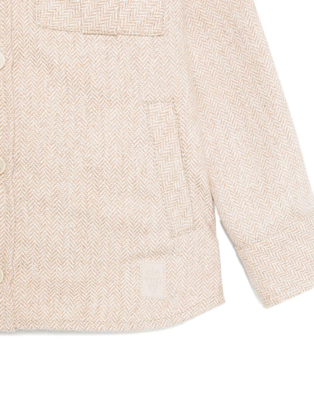 Camicia per bambino Eleventy Kids beige con motivo pied-de-poule EX5P60 I0285 116AV ELEVENTY KIDS 