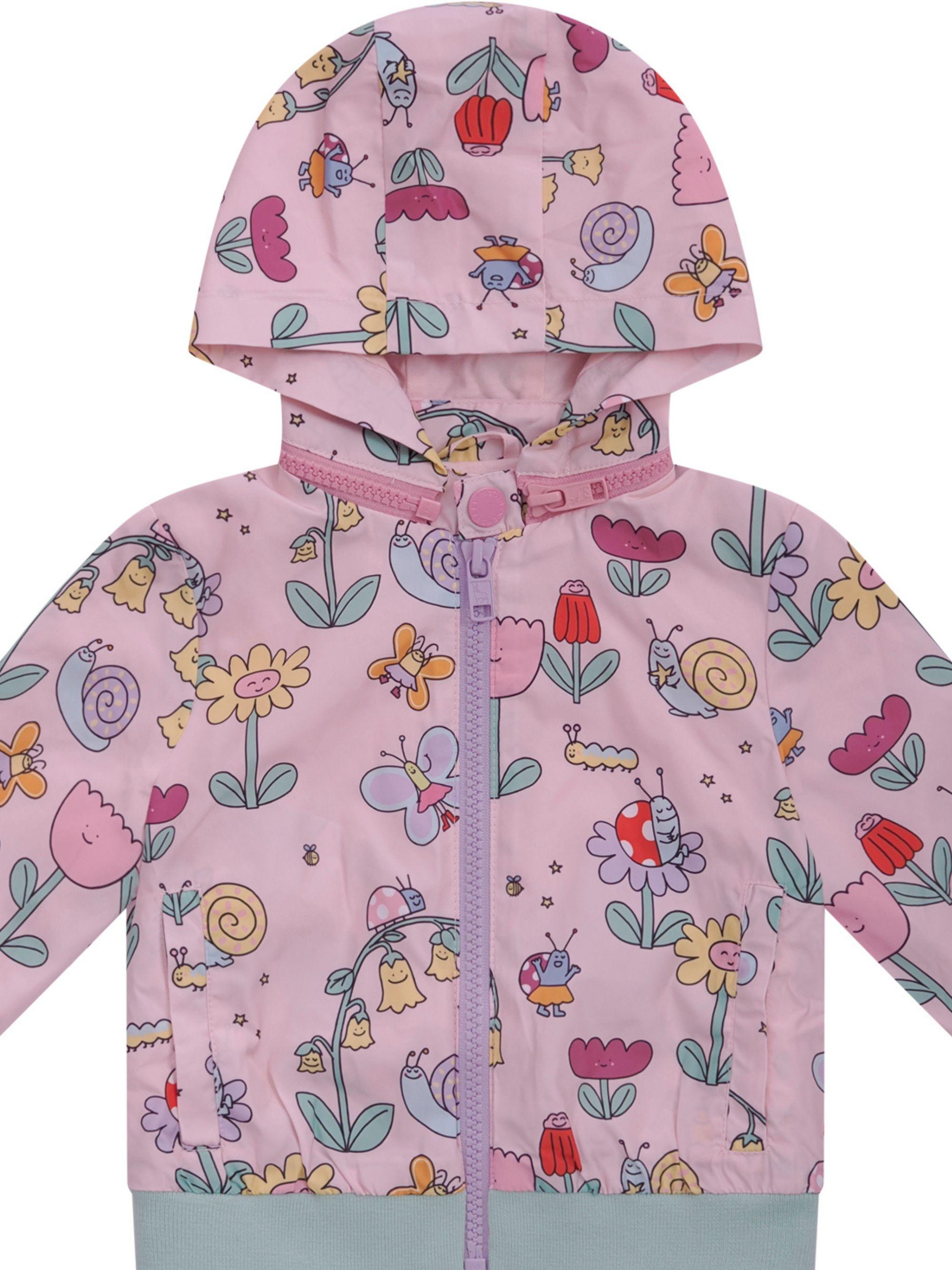 Giubbino per neonata Stella McCartney Kids rosa con logo all-over TY2007 Z3598 51RMC STELLA McCARTNEY KIDS 
