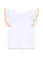 Top per neonata Mariella Ferrari bianco con dettaglio a smerlo TSC3 500 P007 MARIELLA FERRARI KIDS 