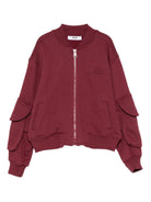 Felpa per bambino MSGM kids rossa con cerniera F5MSJUBO026 MS034 MSGM KIDS 