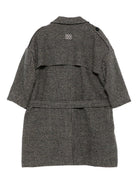 Cappotto per bambina Douuod Kids marrone con motivo a quadri DX2P50 E0232 929BG DOUUOD 