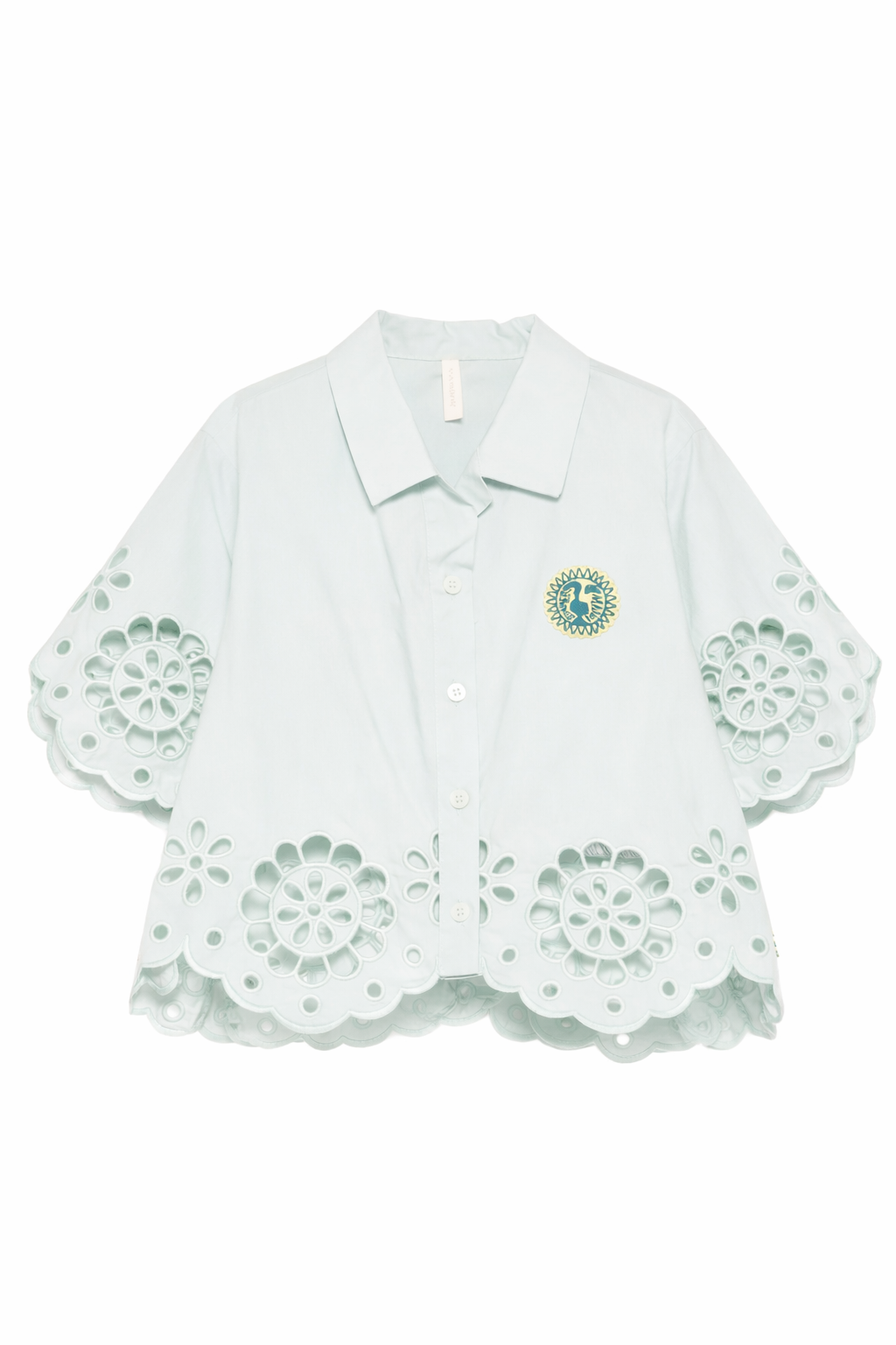 Camicia per bambina Zimmermann Kids verde con dettagli traforati 5844TR S261 ZIMMERMANN KIDS 