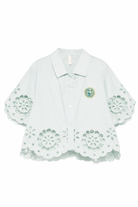 Camicia per bambina Zimmermann Kids verde con dettagli traforati 5844TR S261 ZIMMERMANN KIDS 