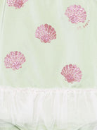 Costume intero per bambina MC2 Saint Barth Kids verde con stampa conchiglie DANC0001 03049L MC2 ST. BARTH KIDS 