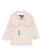 Giacca per neonato Balmain Kids beige con colletto a punta BY2507 G0197 107 BALMAIN KIDS 