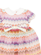 Abito per neonata Missoni Kids multicolore con stampa a zigzag MZ1031 K0293 999 MISSONI KIDS 