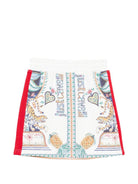 Gonna per bambina Just Cavalli Kids bianca con stampa JGP26150GO PALM PRISTINE ROBERTO CAVALLI KIDS 