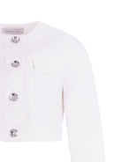 Giacca per bambina Monnalisa bianca con taschino 71G104 7124 0001 MONNALISA KIDS 