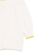 Cardigan per neonati Gensami Kids bianco con chiusura frontale con bottoni CAR-BASIC-WP OFF WHITE GENSAMI 