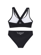 Bikini per bambina Givenchy Kids nero con stampa logo H31218 09B GIVENCHY KIDS 