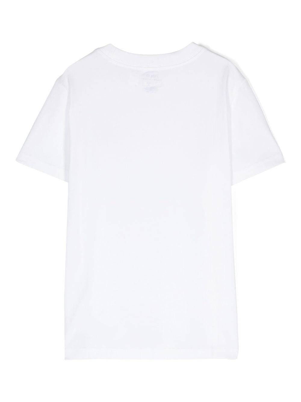 T-shirt per bambino Polo Ralph Lauren Kids bianca con caratteristico motivo Polo Pony 322832904 035 Ralph Lauren kids 
