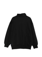 Felpa per bambino Moschino Kids nera con mezza zip HUF0A0LCA94 60100 MOSCHINO KIDS 