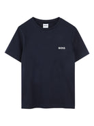 Set di due t-shirt per bambino Boss Kids bianco e blu con logo J52680 V41 BOSS KIDS 