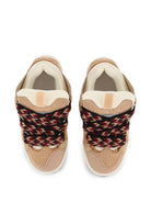Sneakers per bambino Lanvin Enfant beige con lacci con stampa a zigzag N30458 P51 LANVIN KIDS 