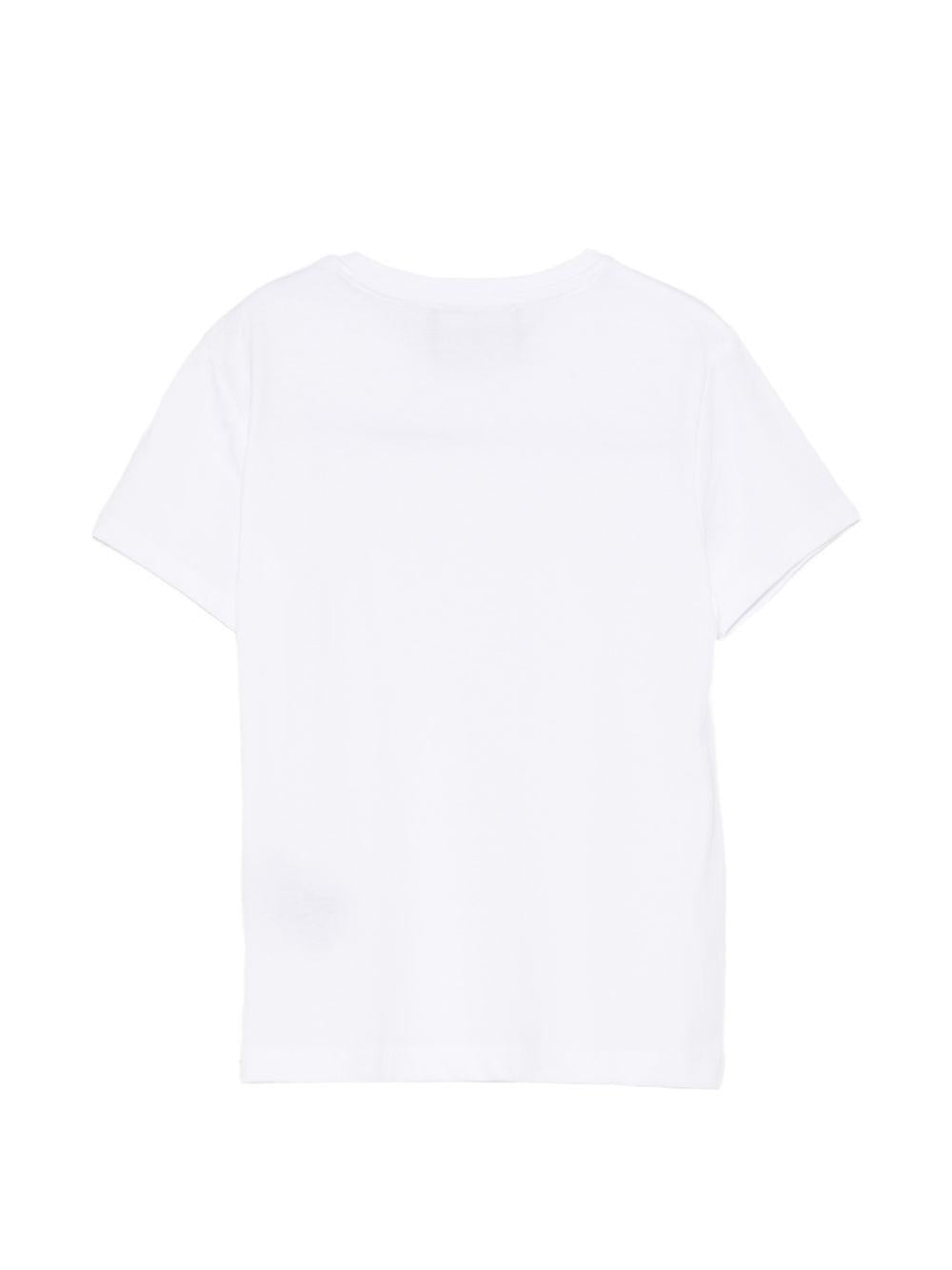 T-shirt per bambino John Richmond Junior bianca con dettaglio logo RGP26017TS WHITE JOHN RICHMOND JUNIOR 