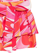 Gonna elasticizzata per bambina Emilio Pucci Junior multicolor a strati PY7A21 S0232 50EAR EMILIO PUCCI KIDS 