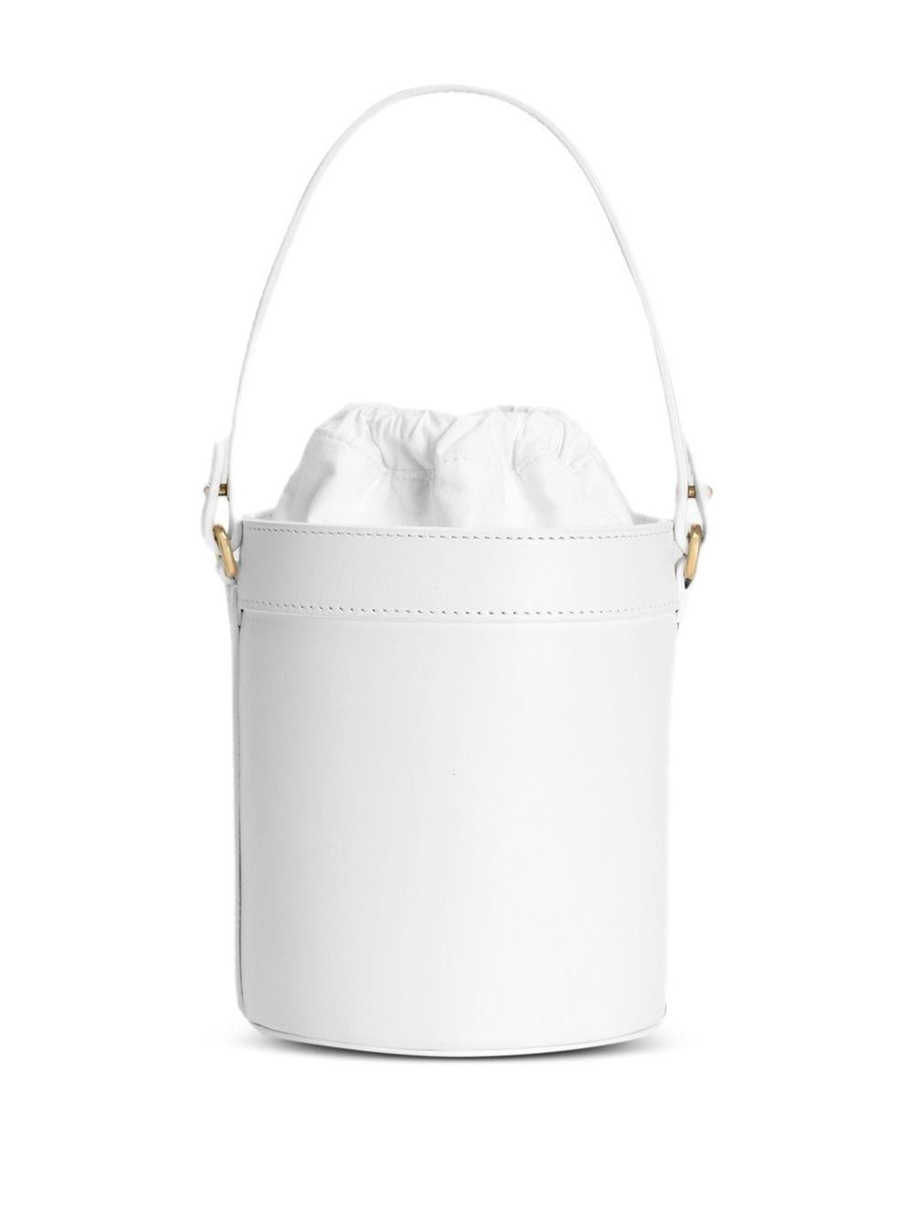 Borsa a secchiello per bambina Dolce & Gabbana Kids bianca con logo dorato EB0266 A1065 80001 DOLCE & GABBANA KIDS 