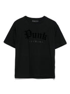T-shirt per bambina John Richmond Junior nero con stampa grafica RGA25037TS BLACK JOHN RICHMOND JUNIOR 