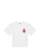 Set t-shirt e pantaloni per bambina Moschino Kids bianco e rosa con stampa Teddy Bear HDG01PLBA00 84340 MOSCHINO KIDS 