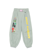 Pantaloni per bambina Stella McCartney Kids verde con stampa grafica TX6A60 Z2333 718 STELLA McCARTNEY KIDS 