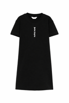 Abito per bambina Palm Angels Kids nero con dettaglio logo PGDB002S26JER001 110 PALM ANGELS KIDS 