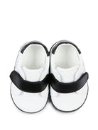 Sneakers per neonati Balmain Kids bianche e nere con logo sul davanti BZ0336 Y0051 100NE BALMAIN KIDS 