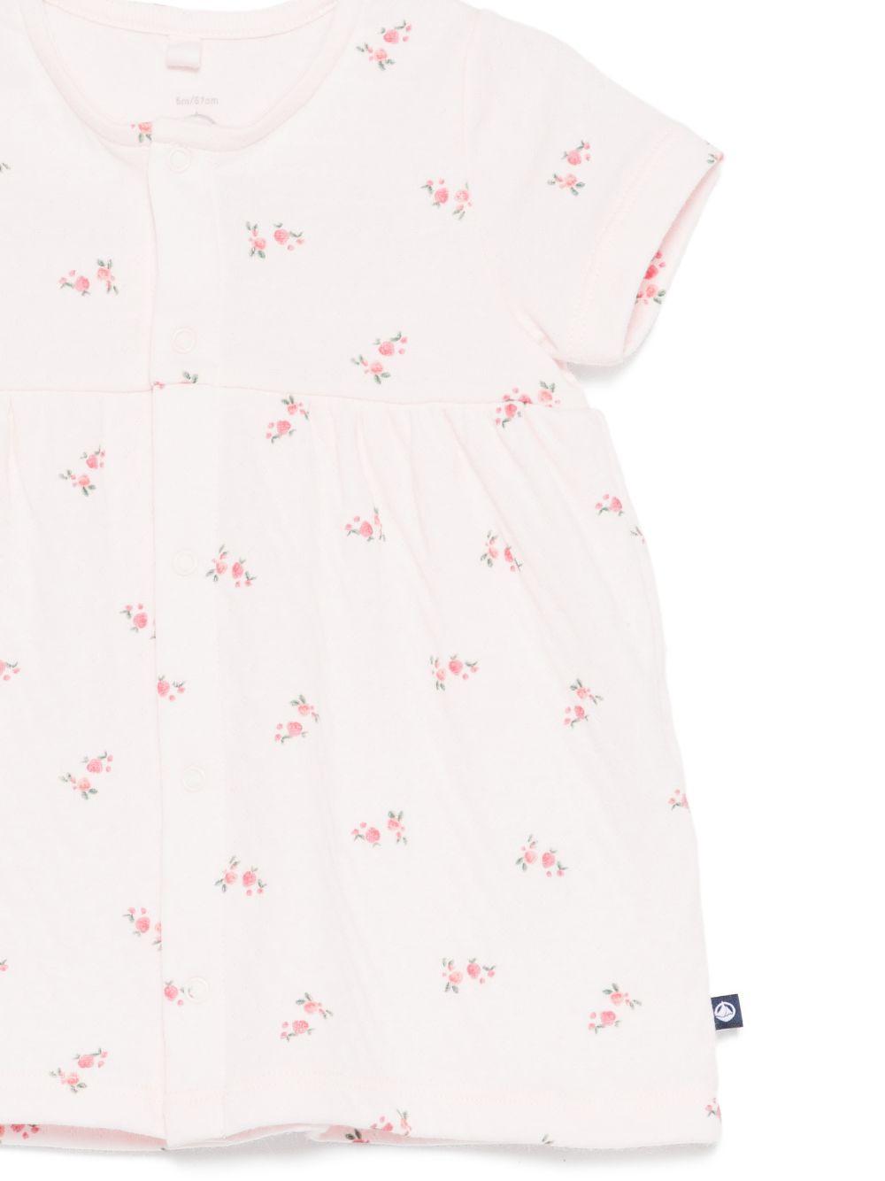Abito per neonata Petit Bateau rosa con stampa a fiori A0G00 01 PETIT BATEAU KIDS 