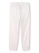 Pantaloni sportivi per bambina Lanvin Enfant bianco con applicazione posteriore con logo N30199 155 LANVIN KIDS 