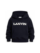 Felpa per bambino Lanvin Kids blu con applicazione logo N30435 855 LANVIN KIDS 