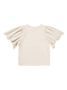 T-shirt Ritza per bambina Molo beige con dettagli occhielli 2S26A207 2444 MOLO KIDS 