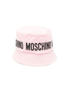 Cappello bucket per bambina Moschino Kids rosa con stampa logoc HUY003LOA00 50209 MOSCHINO KIDS 
