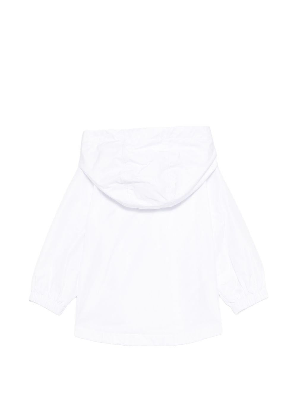 Giacca antipioggia per neonati Moschino Kids bianca con stampa Teddy Bear MUS033L3A39 10101 MOSCHINO KIDS 