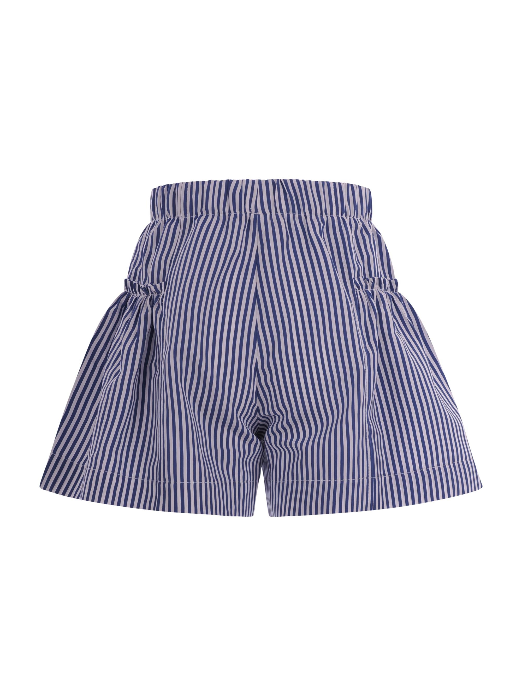 Shorts per bambina Monnalisa blu con motivo a righe 11G408 7315 9956 MONNALISA KIDS 