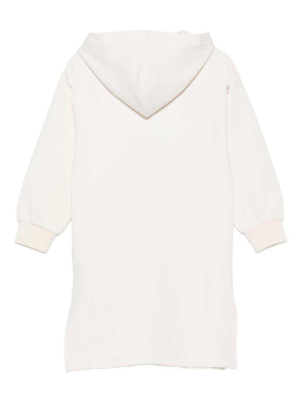 Abito per bambina Moschino Kids bianco con cappuccio HDV0GRLDA58 10123 MOSCHINO KIDS 