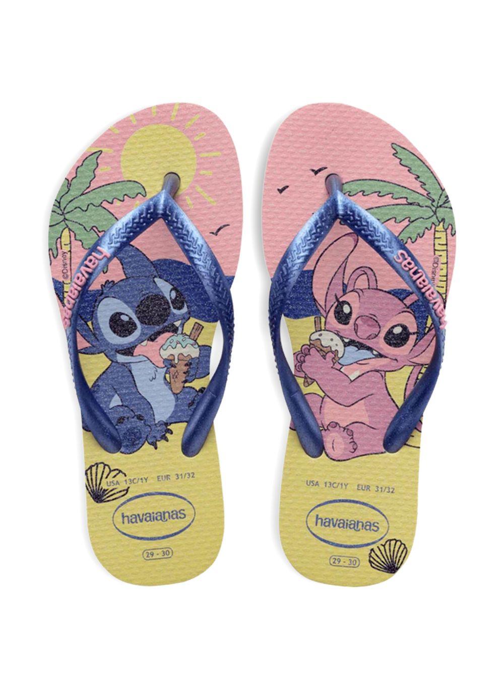 Ciabatte per bambina Havaianas Kids multicolore con stampa grafica Stitch 4150250 9256 HAVAIANAS KIDS 