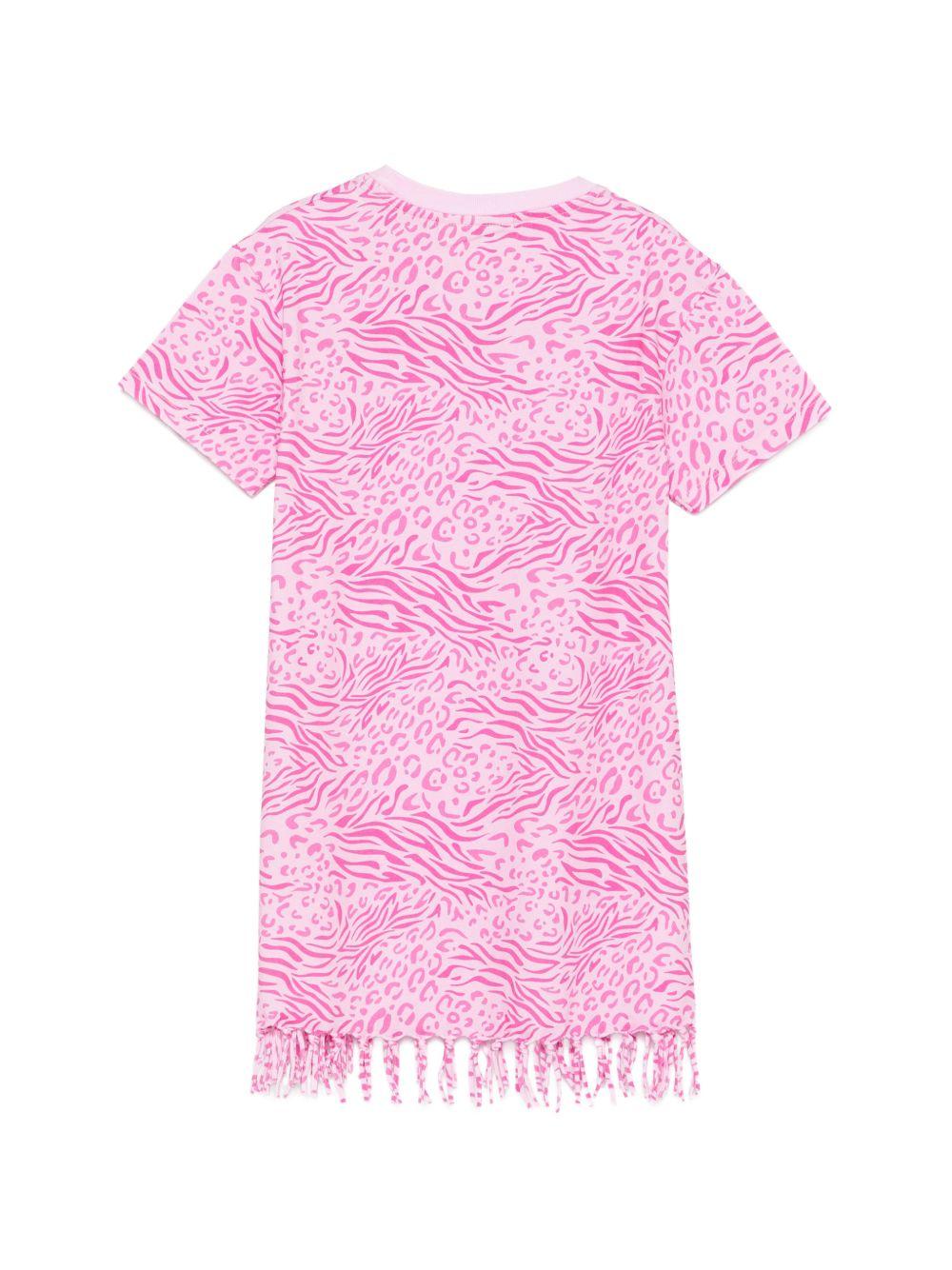 Abito per bambina MC2 Saint Barth Kids rosa con stampa animalier ABY0001 03848L MC2 ST. BARTH KIDS 