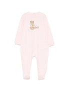Tutina per neonata Moschino Kids rosa con motivo Teddy Bear MUT04XLAA10 50209 MOSCHINO KIDS 