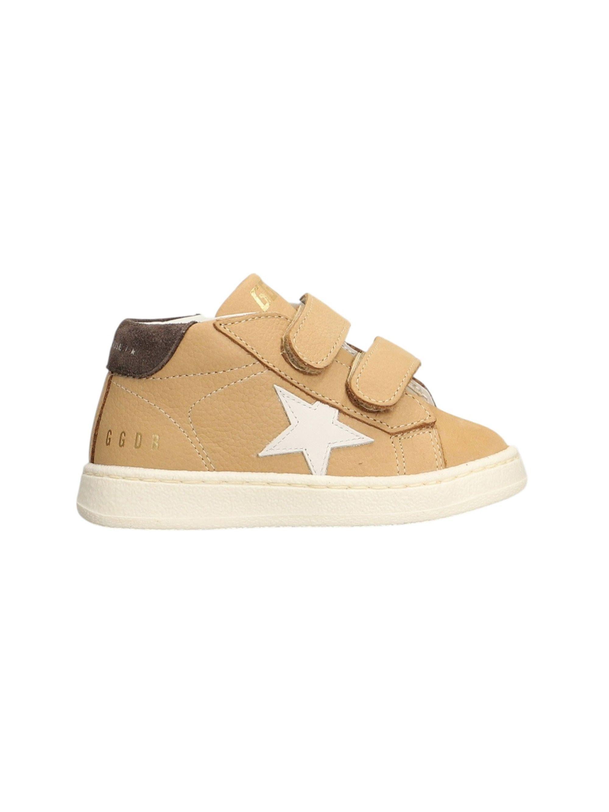 Sneakers June per bambino Golden Goose Kids beige con dettaglio stella sui lati F00386F008021 15862 GOLDEN GOOSE KIDS 