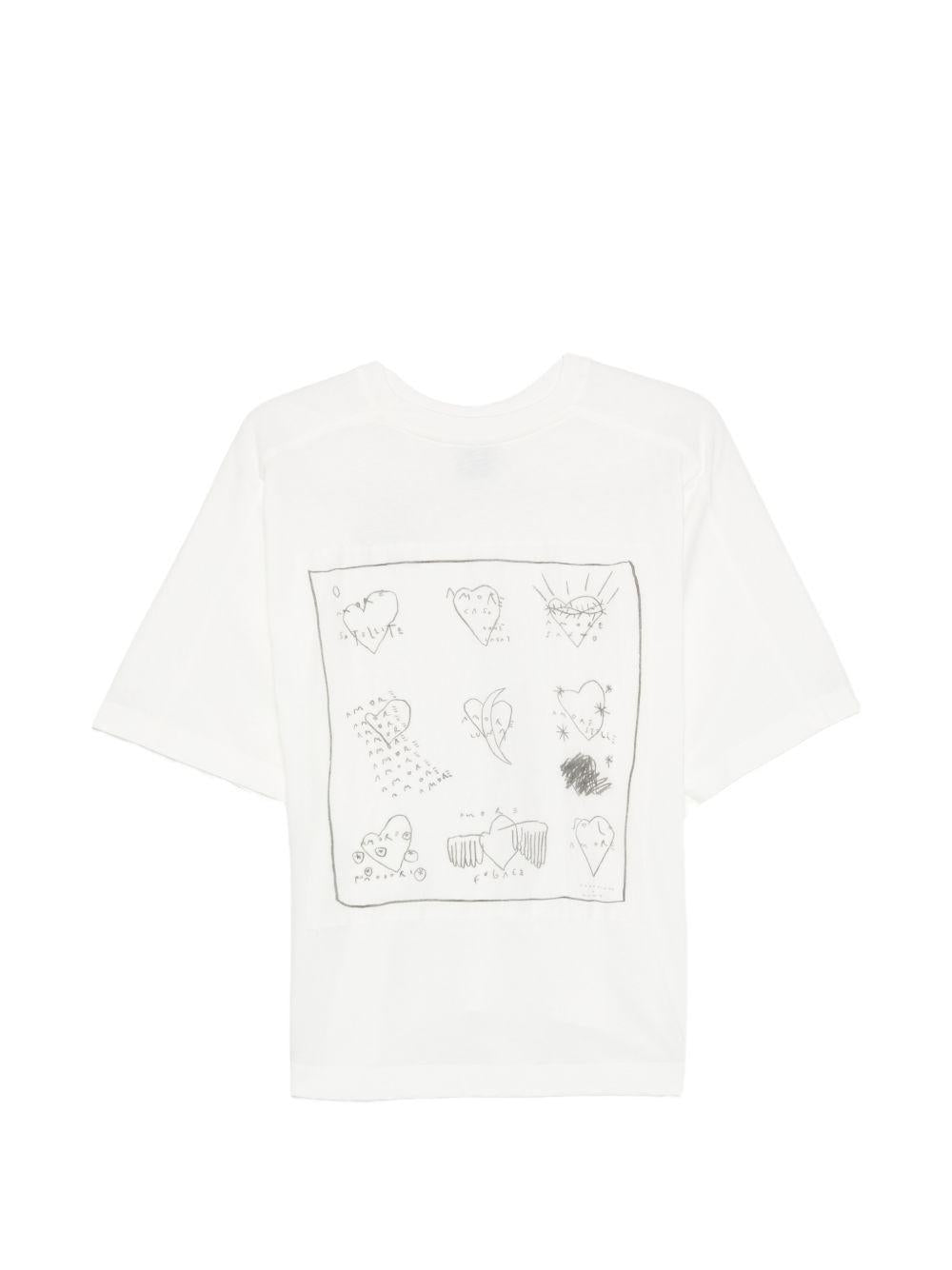 T-shirt per donna Alysi bianca con decorazione ricamata sul davanti 116439 P6231 LT ALYSI 