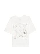 T-shirt per donna Alysi bianca con decorazione ricamata sul davanti 116439 P6231 LT ALYSI 