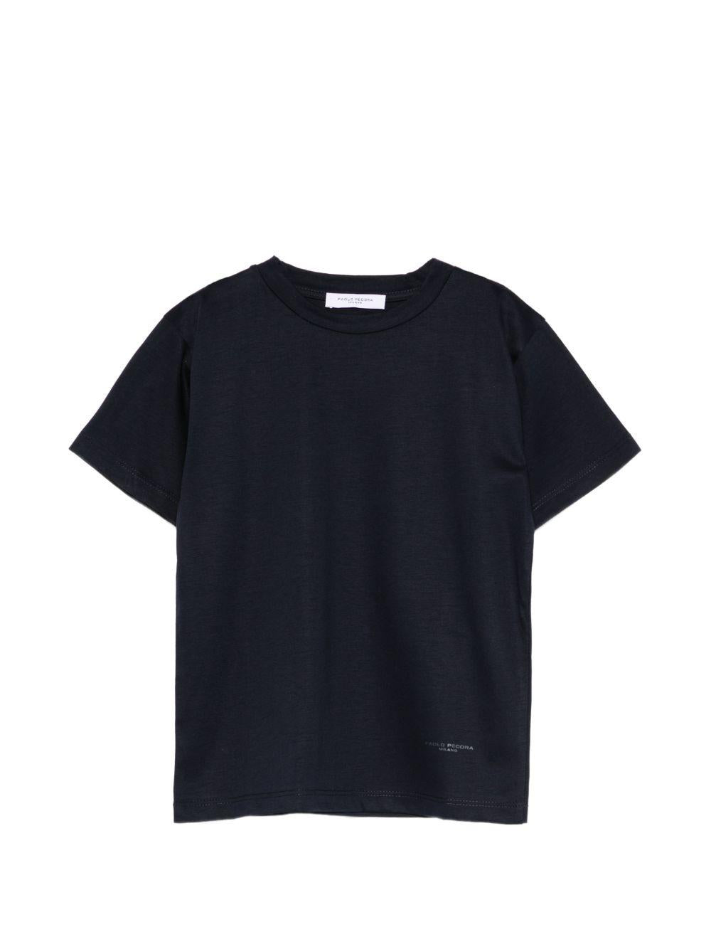 T-shirt per bambino Paolo Pecora Kids blu con maniche corte PP4219 BLU PAOLO PECORA KIDS 