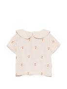 Top per neonata Donsje beige con stampa a colletto Peter Pan 4117001 00013 DONSJE KIDS 