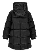 Piumino trapuntato per bambina Monnalisa nero con cappuccio 17F105 6021 0050 MONNALISA 