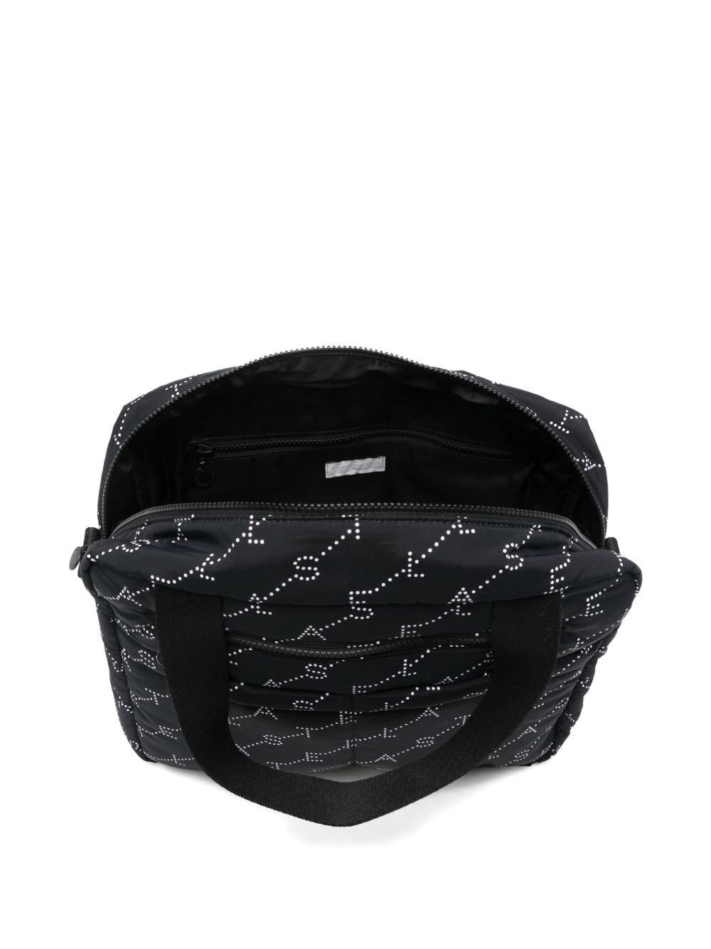 Borsa fasciatoio per bambina Stella McCartney Kids nera con logo all-over TY0548 Z3652 930BC STELLA McCARTNEY KIDS 